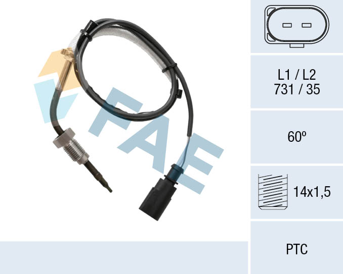 Sensore, Temperatura gas scarico - 68056 FAE