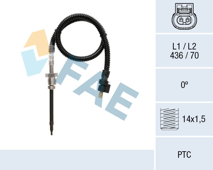 Sensore, Temperatura gas scarico - 68060 FAE
