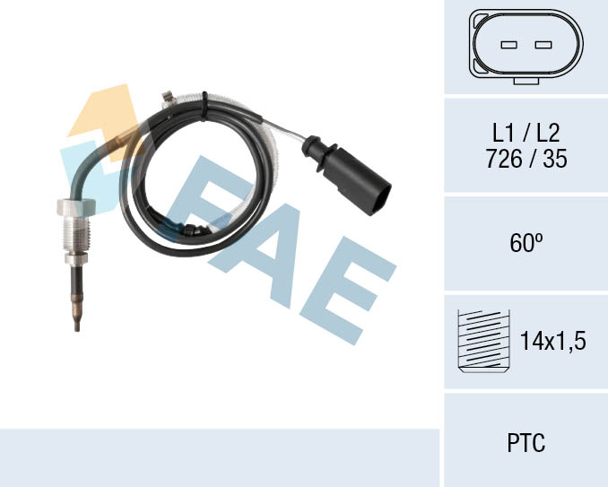 Sensore, Temperatura gas scarico - 68063 FAE