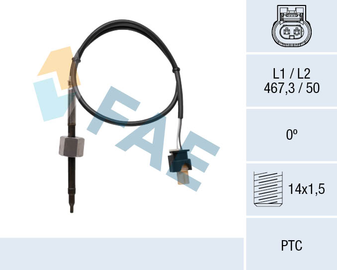 Sensore, Temperatura gas scarico - 68071 FAE
