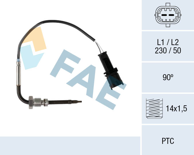 Sensore, Temperatura gas scarico - 68075 FAE