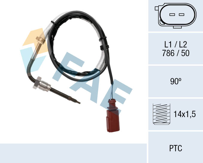Sensore, Temperatura gas scarico - 68089 FAE