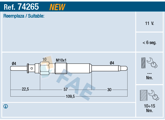 Glow Plug - 74265 FAE