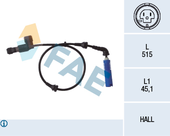 jutiklis, rato greitis - 78014 FAE