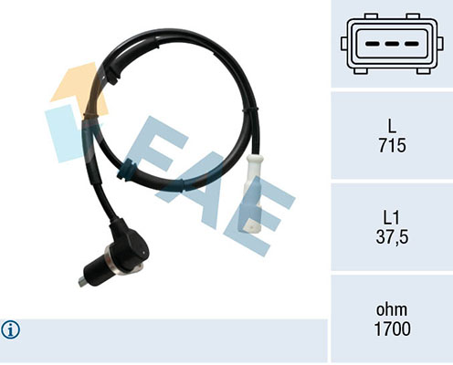 Sensor, wheel speed - 78465 FAE