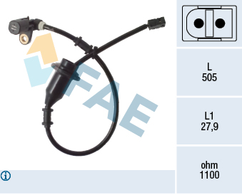 Sensor, wheel speed - 78497 FAE