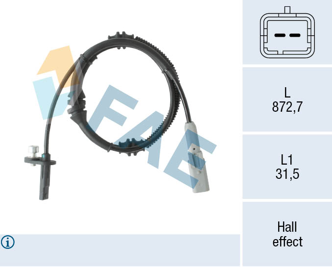Sensor, Raddrehzahl - 78552 FAE