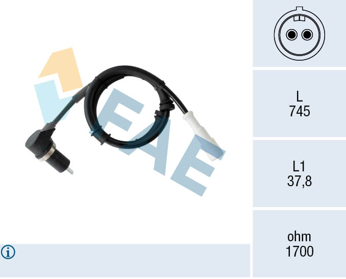 Sensor, wheel speed - 78555 FAE