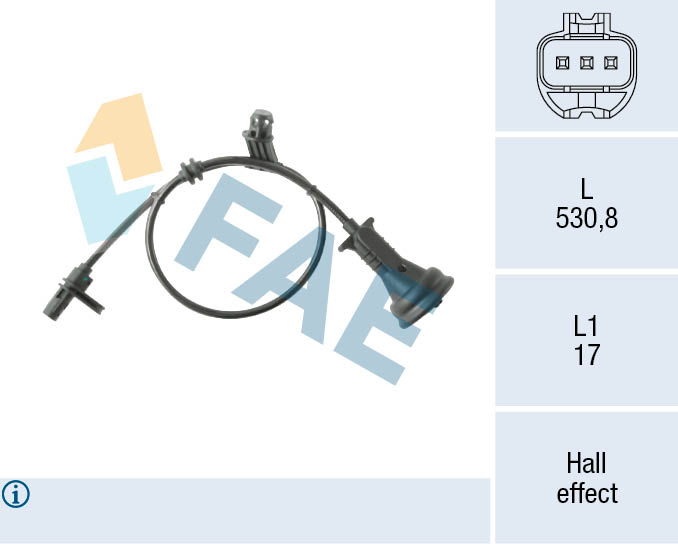 Sensor, wheel speed - 78566 FAE
