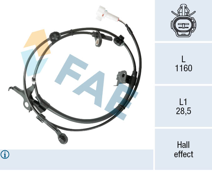 Sensore, N° giri ruota - 78572 FAE
