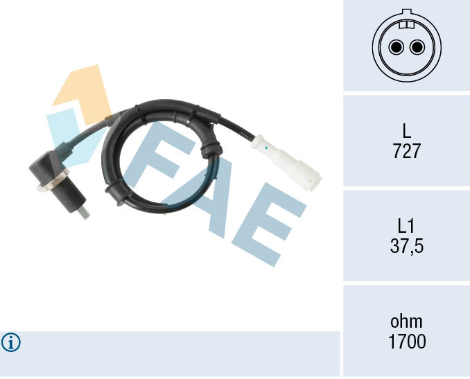 Sensor, wheel speed - 78575 FAE