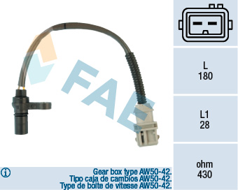 RPM jutiklis, automatinė transmisija - 79125 FAE