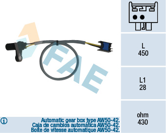 RPM Sensor, automatic transmission - 79126 FAE