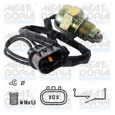 Switch, reverse light - 36079 MEAT & DORIA