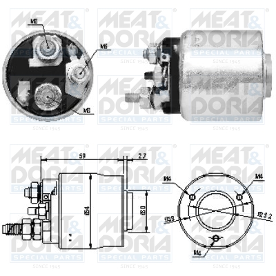 Solenoid Switch, starter - 46063 MEAT & DORIA