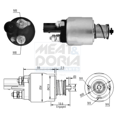 Solenoid Switch, starter - 46126 MEAT & DORIA