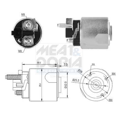 Solenoid Switch, starter - 46224 MEAT & DORIA