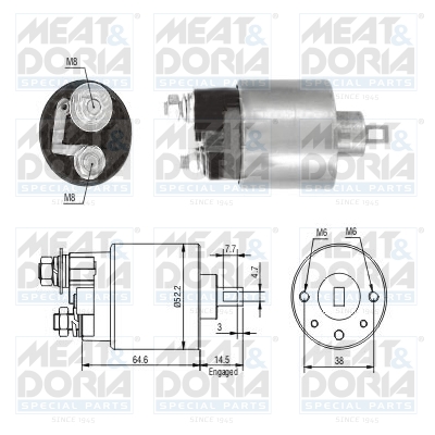 Solenoid Switch, starter - 46235 MEAT & DORIA