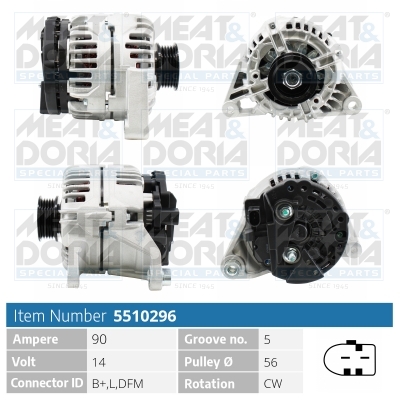 Alternator - 5510296 MEAT & DORIA