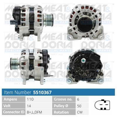 Alternator - 5510367 MEAT & DORIA