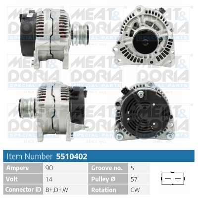 Alternator - 5510402 MEAT & DORIA