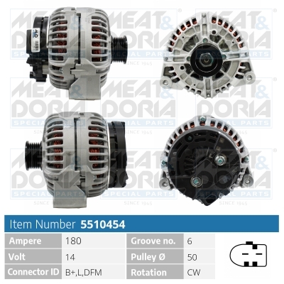 Alternatore - 5510454 MEAT & DORIA