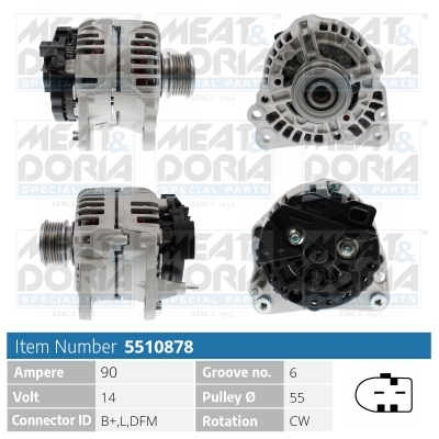 Alternator - 5510878 MEAT & DORIA