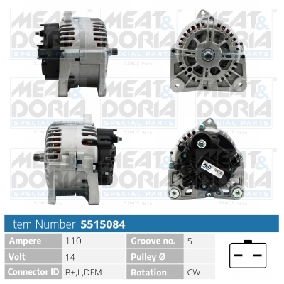 Alternator - 5515084 MEAT & DORIA