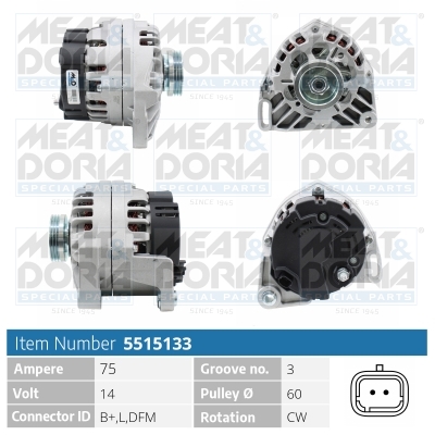 Alternatore - 5515133 MEAT & DORIA