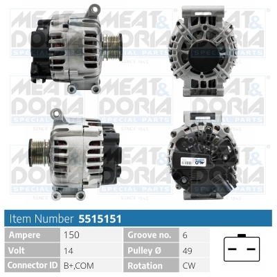 Alternator - 5515151 MEAT & DORIA