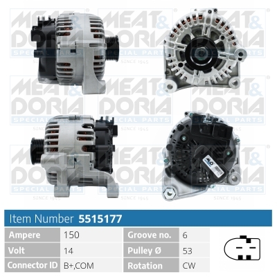 Alternatore - 5515177 MEAT & DORIA