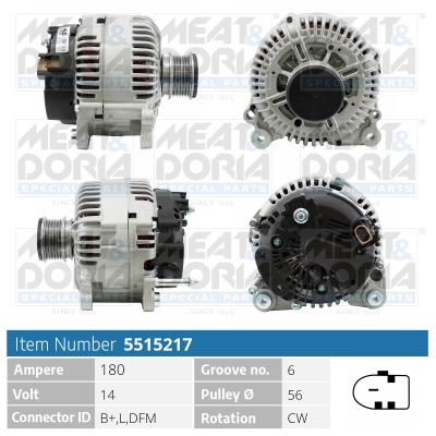 Alternator - 5515217 MEAT & DORIA