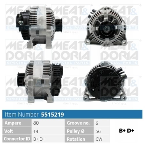 Alternatore - 5515219 MEAT & DORIA