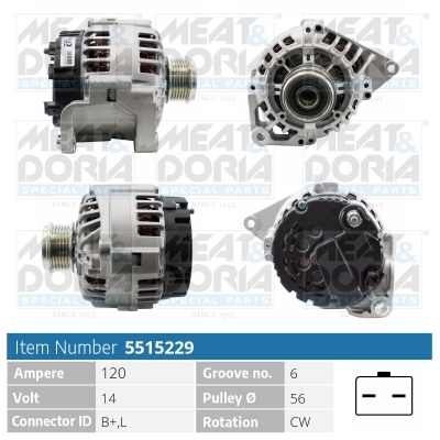 Alternatore - 5515229 MEAT & DORIA