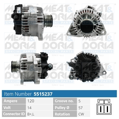 Alternator - 5515237 MEAT & DORIA