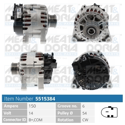 Alternator - 5515384 MEAT & DORIA