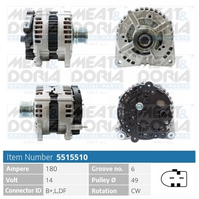 Alternator - 5515510 MEAT & DORIA
