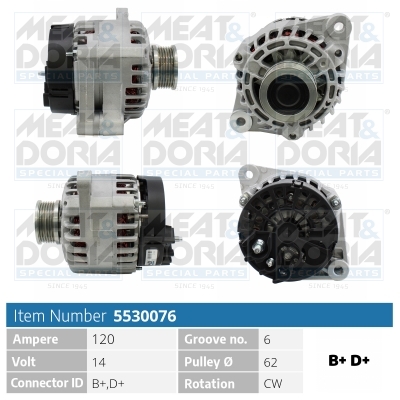 Alternator - 5530076 MEAT & DORIA