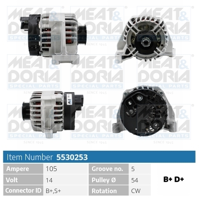 Alternatore - 5530253 MEAT & DORIA