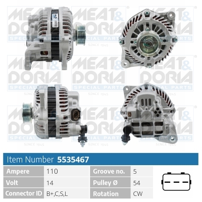 Alternatore - 5535467 MEAT & DORIA