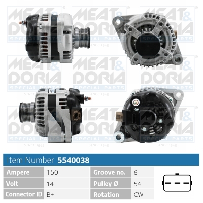 Alternatore - 5540038 MEAT & DORIA