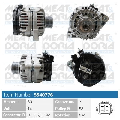 Alternatore - 5540776 MEAT & DORIA