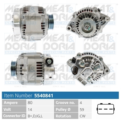 Alternatore - 5540841 MEAT & DORIA