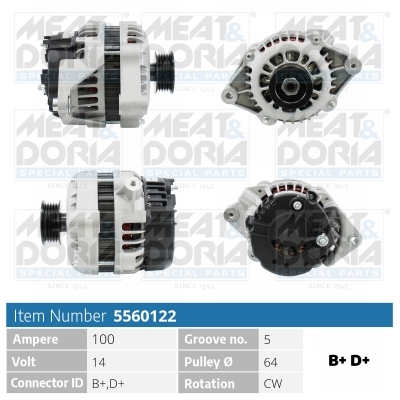 Alternatore - 5560122 MEAT & DORIA