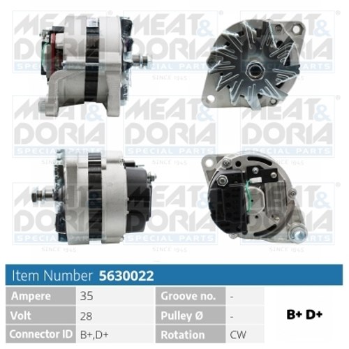 Alternator - 5630022 MEAT & DORIA