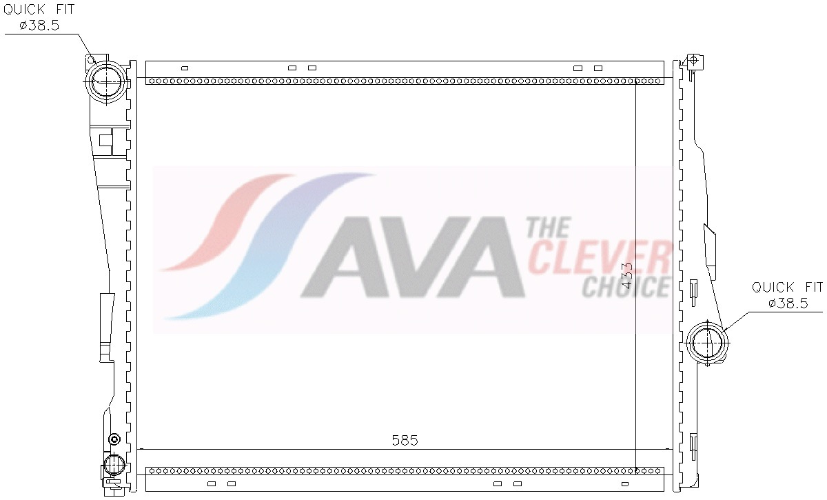 Radiator, engine cooling - BWA2278 AVA QUALITY COOLING