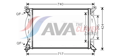 Radiator, engine cooling - AI2201 AVA QUALITY COOLING