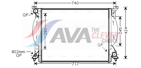 Radiator, engine cooling - AI2204 AVA QUALITY COOLING