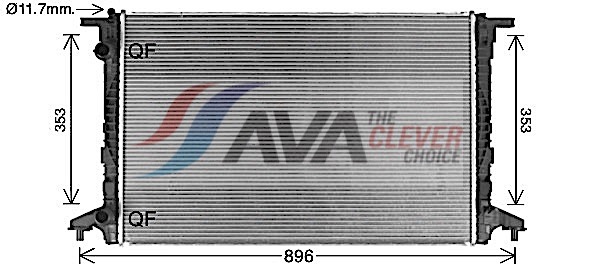 Radiator, engine cooling - AI2440 AVA QUALITY COOLING