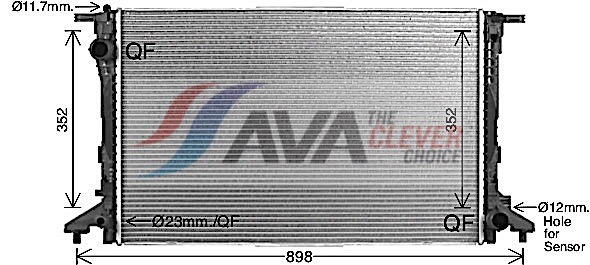 Radiator, engine cooling - AI2441 AVA QUALITY COOLING